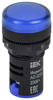 Лампа AD22DS LED матрица 22мм синий 230В