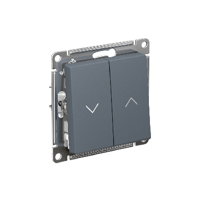 ATLASDESIGN 2-клавишный ВЫКЛЮЧАТЕЛЬ ЖАЛЮЗИ, 10А, мех., ГРИФЕЛЬ