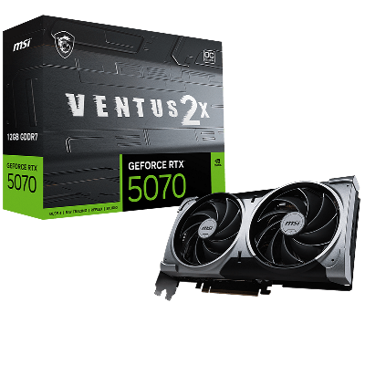 Видеокарта RTX5070 VENTUS 2X OC, 2FAN RTL, 12GB, GDDR7, PCI-Express 5.0