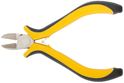 Бокорезы ''Мини'' Профи никелированное покрытие, черно-желтые мягкие ручки 115 мм