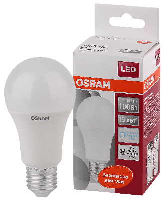 Лампа светодиодная LED 10Вт Е27 STAR Classic A (замена100Вт), холодный, матовая колба Osram