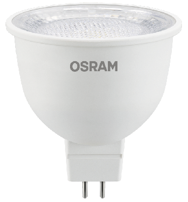 Лампа светодиодная LED 10Вт GU5.3 6500К 1000Лм CRI95 спот 170-250В (замена 100Вт) OSRAM прозрачный рассеиватель