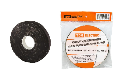 Изолента ХБ 19ммx7м двусторонняя (100 г)TDM