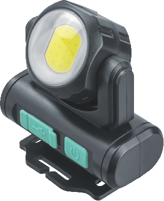 Фонарь светодиодный NPT-H38-ACCU 1COB, 3.2Вт + 1 LED, 3Вт налобный аккумуляторный