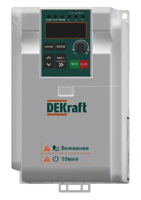 Преобразователь частоты DEKV060-3.7/5.5кВт 3 фазы 380В с торм. модулем