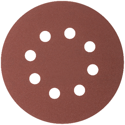 Круги абразивные шлифовальные перфорированные на ворсовой основе под ''липучку'' (Р240, 125 мм, 5шт), CUTOP Profi