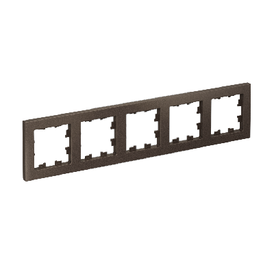 Рамка пятипостовая ATLASDESIGN универсальная мокко