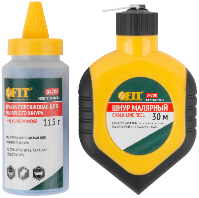 Шнур малярный отбойный, ABS пластиковый прорезиненный корпус 30 м + краска разметочная 115 гр