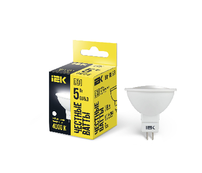Лампа светодиодная LED 5вт 230в GU5.3 белый ECO