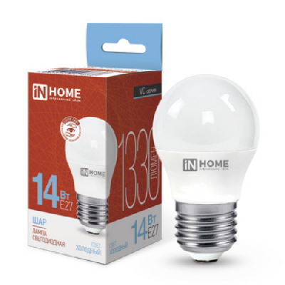 Лампа светодиодная LED-ШАР-VC 14Вт 230В E27 6500K 1330Лм IN HOME
