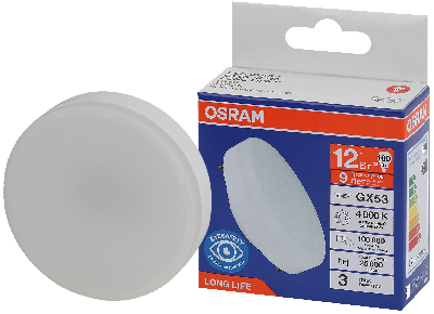 Лампа светодиодная LED 12Вт GX53 4000К 960Лм спот 220В (замена 100Вт) OSRAM