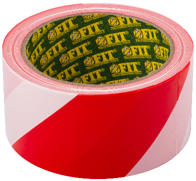 Лента сигнальная (красно-белая) 50 мм х 100 м