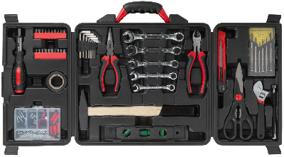 Набор инструмента 140 шт, пластиковый чемодан
