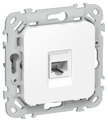FLITE Розетка компьютерная RJ45 категория 5Е UTP РК5е-1-0-ФлБ белый IEK