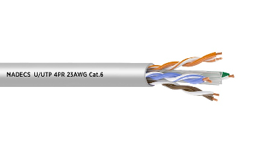 Витая пара U/UTP 4PR 23AWG Cat.6 PVC неэкранированная(DCM Test Report) Польша