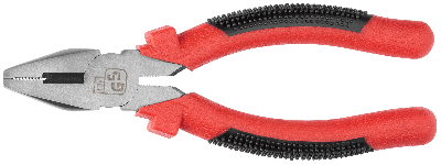 Плоскогубцы комбинированные ''Стандарт'' красно-черные пластиковые ручки, полированная сталь 165 мм