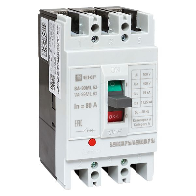 Автоматический выключатель ВА-99М 63/80А 3P 15кА Basic