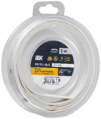 Трубка термоусадочная ТТУ нг-LS 10/5 белая (2м/упак) IEK