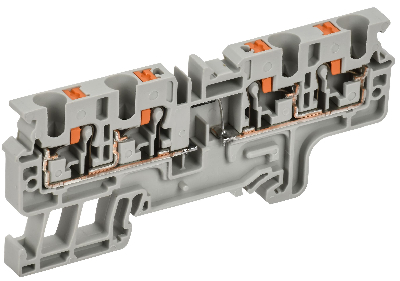 ARMAFIX Колодка клеммная CP4/4(E)D2 4х-проводная Push In с встроенным диодом IEK