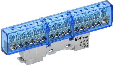 TEKFOR Шина N ноль изолированная на универсальном держателе 8х12-16-С IEK