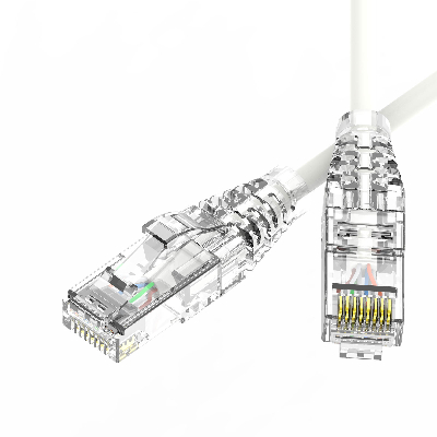 Патч-корд неэкранированный SLIM CAT6 U/UTP 4х2, 28 AWG, LSZH, белый, 0,2м