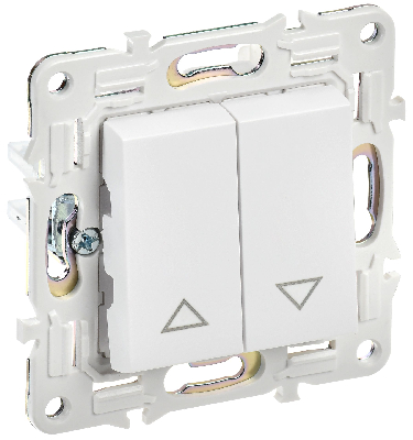 SKANDY Выключатель жалюзи 10А SK-V12W арктический белый IEK