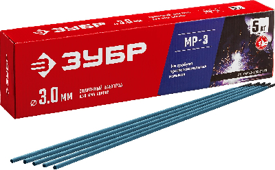 Электроды МР-3 рутиловый, d 3.0x350 мм, 5 кг в коробке.