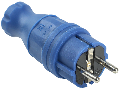 ВБп3-1-0м Вилка прямая ОМЕГА IP44 синяя