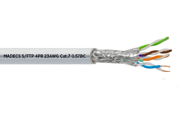 Витая пара S/FTP 4PR 23AWG Cat.7 PVC экранированная внутренняя(DCM Test Report)