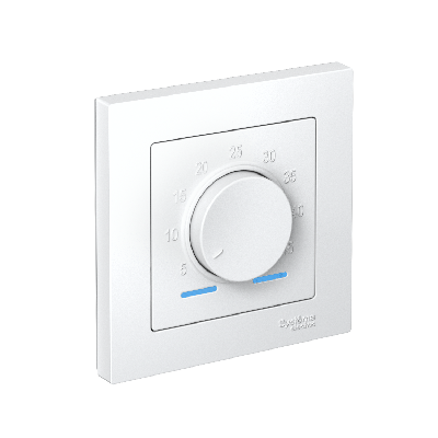 Термостат ATLASDESIGN электронный теплого пола с датчиком от +5 до +35C 16A в сборе белый