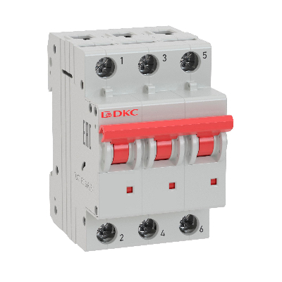 Выключатель автоматический модульный YON MD63 3P 6А C 6kA