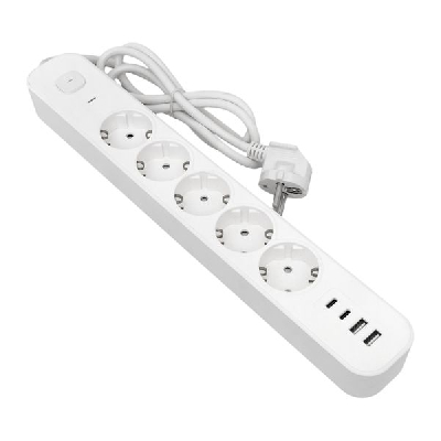Удлинитель LUX 5 гнезд 2USB 2,4А+2type-C 5 метров 1,5мм2 EKF