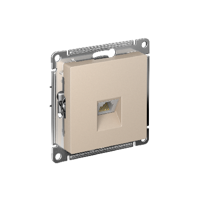 ATLASDESIGN РОЗЕТКА компьютерная RJ45, кат. 5Е, механизм, ПЕСОЧНЫЙ