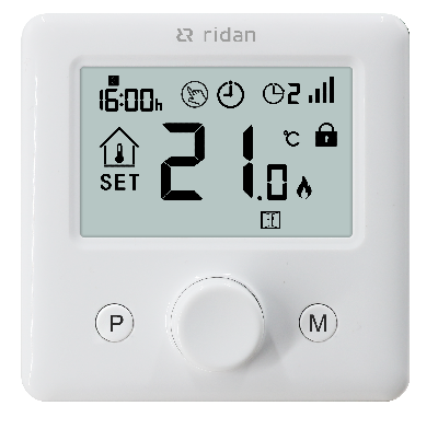 Термостат беспроводной накладной RT2000RF + RX1 (сухой контакт)