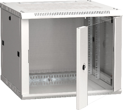 Шкаф настенный 19' LINEA W 6U 600x600мм стеклянная дверь RAL7035