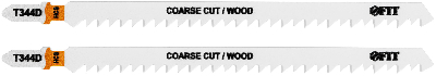Полотна по дереву, HCS, разведенные, шлифованные зубья 151/126/4 мм (T344D), 2 шт