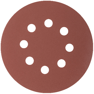 Круги абразивные шлифовальные перфорированные на ворсовой основе под ''липучку'' (Р400, 125 мм, 5шт), Profi