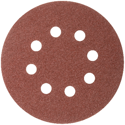 Круги абразивные шлифовальные перфорированные на ворсовой основе под ''липучку'' (Р40, 125 мм, 5шт), Profi