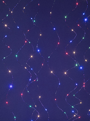 Гирлянда Занавес с пультом, мультиколор, 300 LED, 3*3 м, с пультом, USB, 220 V, IP20 ЕGNIG - ZM