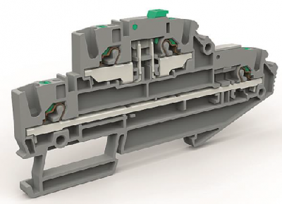 Двухуровневая клемма с размыкателем на 2,5 кв.мм
