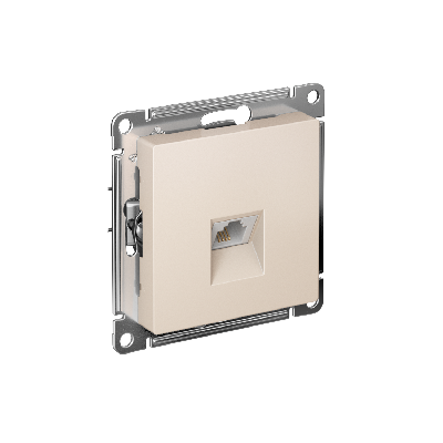 Розетка ATLASDESIGN телефонная RJ11 механизм бежевый