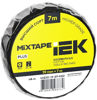 MIXTAPE 5 Изолента Х/Б 19мм 7м IEK