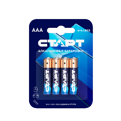Батарейка алкалиновая СТАРТ ААА 8 штуки на блистере
