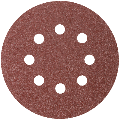 Круги абразивные шлифовальные перфорированные на ворсовой основе под ''липучку'' (Р24, 125 мм, 5шт), Profi