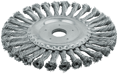 Кордщетка-колесо, посадочный диаметр 22.2 мм, стальная витая проволока 180 мм
